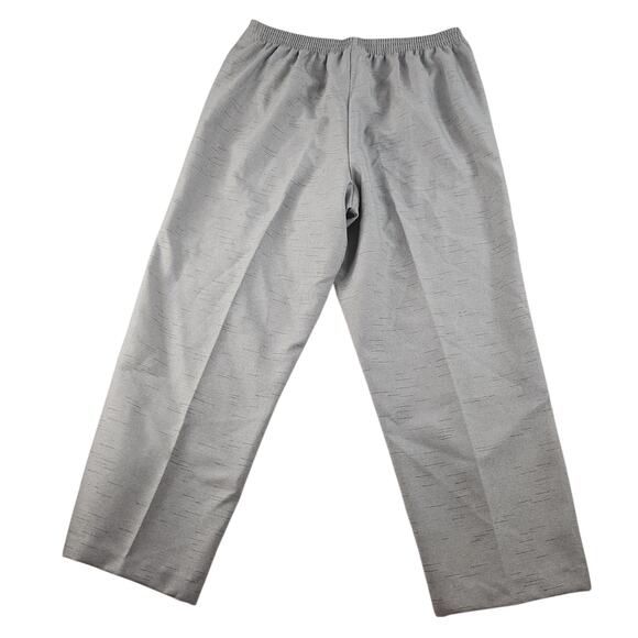 Alfred Dunner Pants Womens 12 Lot of 3 Gray Blue Purple Pull On Dress Elastic - Picture 3 of 16